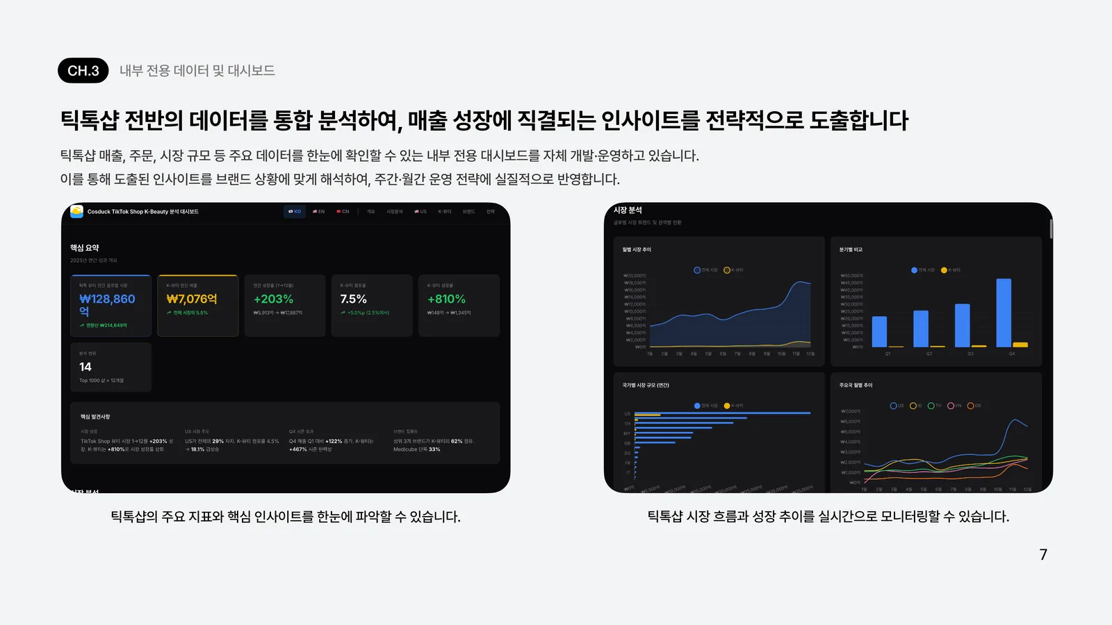 틱톡샵 데이터 통합 분석, 전략적 인사이트 도출